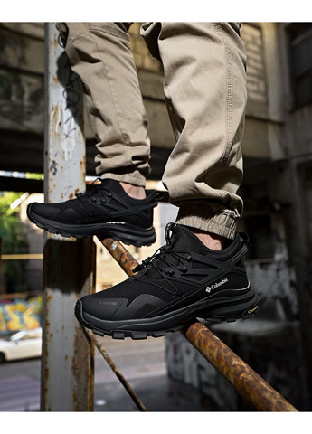 Чорні Осінні чоловічі демісезонні термо кросівки gore-tex чорні Columbia