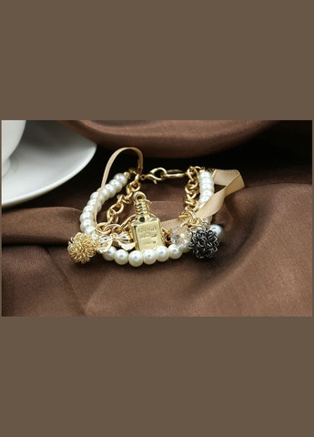 Багатошаровий браслет з перлами перлини стрічка бант флакони для парфумів No Brand (340275708)