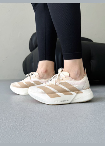 Кроссовки женские Adidas Adizero EVO SL Gold Pink | Адидас Адизеро ЭВО золотые No Brand золотые демисезоны (341485849)