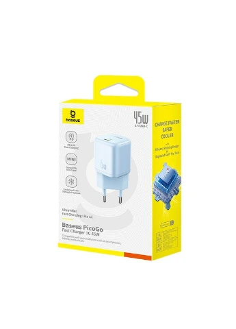 Мережевий зарядний пристрій PicoGo GaN Fast Charger 1C 45W EU Galaxy Blue Baseus (389298283)