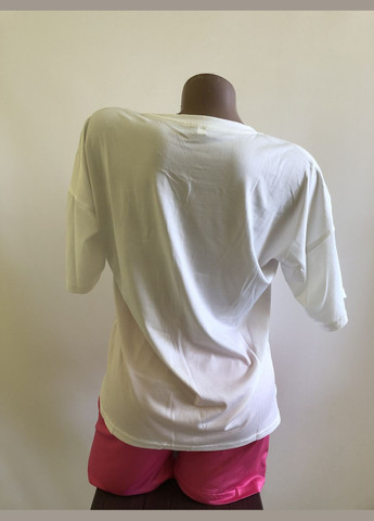 Розовая всесезон женская пижама комплект футболка велосипедки l зеленый (2-260) New Style