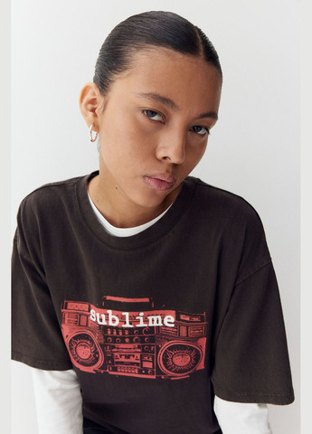 Оверсайз-футболка з принтом H&M - (298256331)