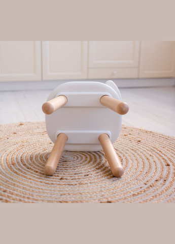 Дитячий столик і два стільчики з бука білі для дітей 2-4 років з додатковими ніжками "на виріст" Tatoy (292564932)