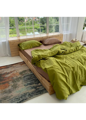 Постельное белье Карамель + Масло, сатин PREMIUM Семейный размер, наволочки 50/70 No Brand (364218419)