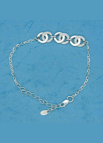 Серебряный браслет с фианитами "Переплетенные С" No Brand (350667169)