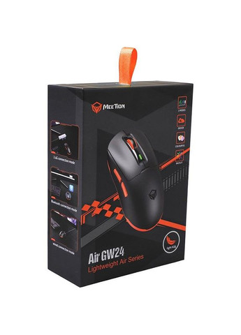 Миша Wired + 2.4 G+Bluetooth Gaming mouse GW24 |6 Keys, 8000dpi, 30-60h, RGB| MEETION (368903083)