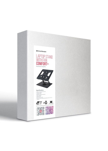 Охлаждающая подставка для ноутбука Comfort+ H31 Aluminum Graphite (ARM77740) ArmorStandart (343049872)