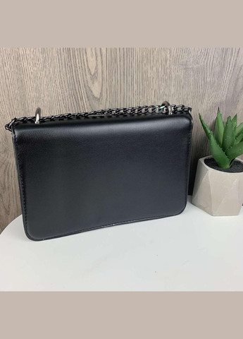 Жіноча міні сумка клатч на ланцюжку з екошкіри чорна (sku_931) No Brand (330576925)