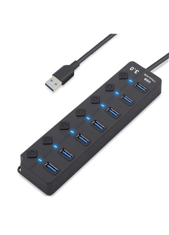 USB концентратор NY-USB3.0-07 на семь портов USB Hub 3.0 длина кабеля 30 см (5024638) Clefers (348467596)
