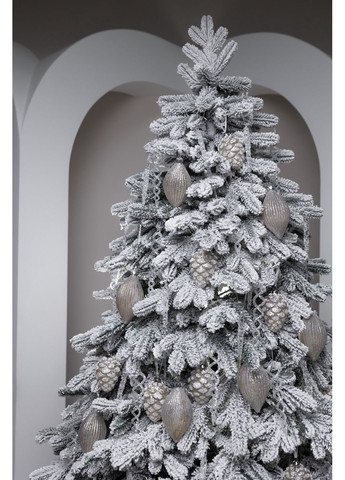 Ялинка штучна лита АНДОРА Засніжена 1.52 м з металевою підставкою на 30% пишніша, модель 2025 року Yalunka Tobi Андора (355803981)