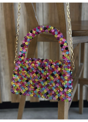 Женская сумка из бусин ручной работы Rainbow разноцветная No Brand (362136995)