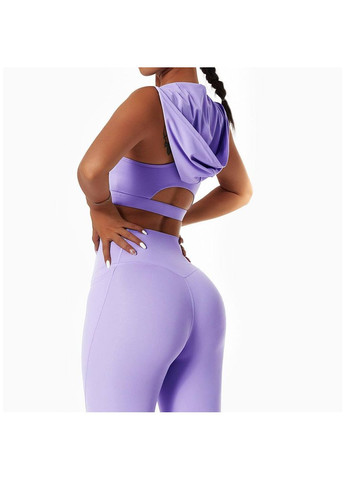 Спортивний костюм без пуш-ап (топ з капюшоном та легінси) фіолетового кольору, розмір M Trends (330757139)