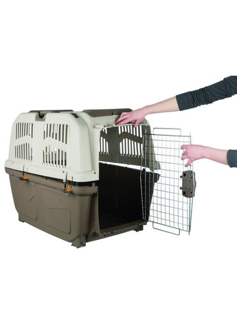 Контейнер-переноска для собак Skudo 5 весом до 35 кг. коричневая пластик размер M 59x65x79 см Trixie (362702430)