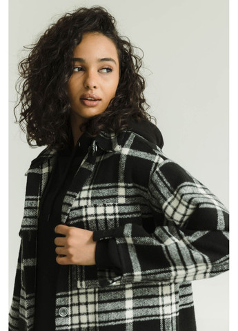 Черное демисезонное Пальто-рубашка 2142.5634 Seventeen