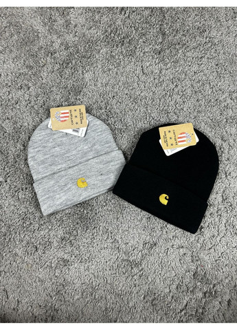 Зимняя теплая мужская шапка брендовая, фирменная шапка Кархарт для зимы No Brand (369153991)