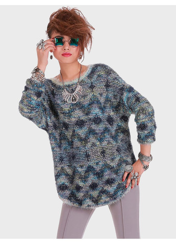 Блакитний демісезонний жіночий демісезонний светр трава синій Forza Viva