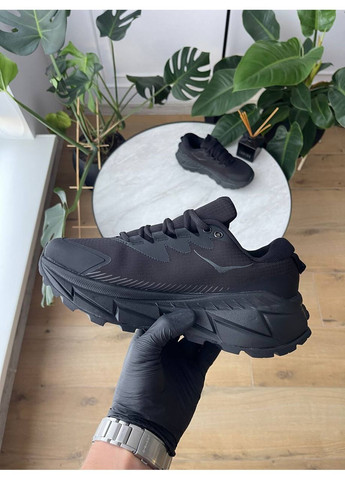 Чорні Осінні кросівки чоловічі hoka skyline-float x gore-tex black | хока скайлайн-флоат чорні No Brand