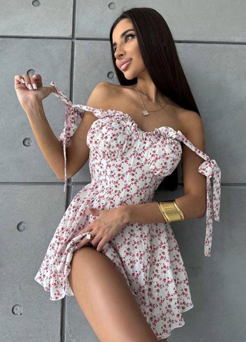 Вишуканий комбінезон з візерунком Tik-Tak горошок білий повсякденний софт