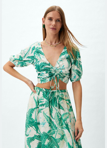 Комбинированная блуза из вискозы H&M