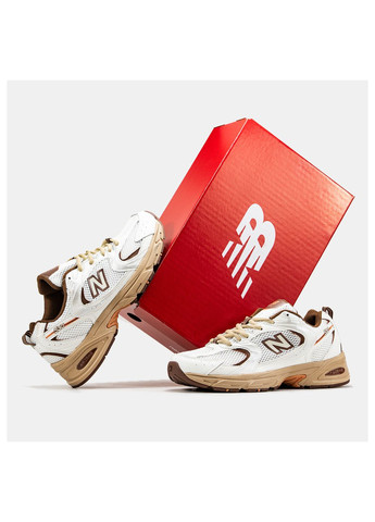 Бежевые кроссовки унисекс Nike New Balance 530