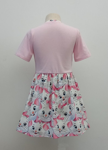 Рожева сукня трикотажна веселі кошенята на рожевому GEX (292313341)