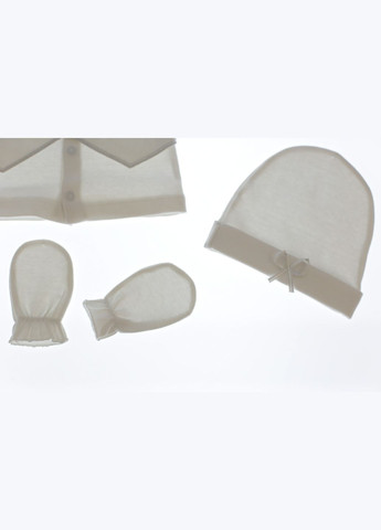 Белый демисезонный комплект на выписку для мальчика трикотажный "s" белый 62 см (34525) Murat baby