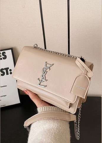 Жіноча сумка YSL крос-боді бежева No Brand (300364523)