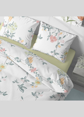 Постільна білизна " ", Поплін, Зелений з Білим, Півторопальний, L-2043 Lelit (308071780)