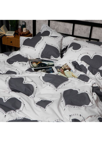 Пододеяльник Бязь Gold Люкс Евро 200 x 220 см (MS-870001083) Moon&Star Grey Love (357208604)