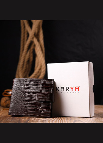 Практичний чоловічий гаманець із фактурної шкіри 21036 Karya (331907936)