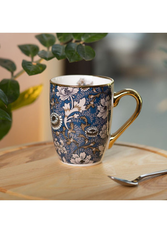 Керамическая чашка 400 (мл) с золотым ободком для чая и кофе Liling Rongxiang Ceramic (360454830)