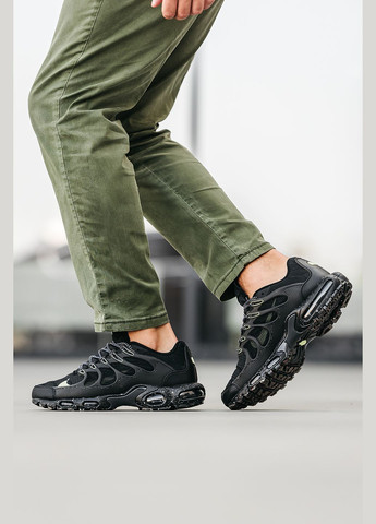 Чорні Осінні кросівки чоловічі nike air max tn plus terrascape black | найк аір макс тн плюс чорні No Brand
