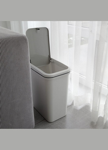 Ведро для мусора MVM с крышкой BIN-04 10 л Серое (BIN-04 10L GRAY) МВМ (365280686)