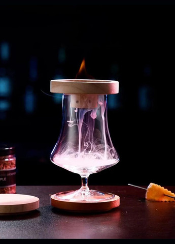 Набор для дымной ароматизации напитков с деревянной крышкой, щепой SMOK MASTER (1) No Brand (346055205)