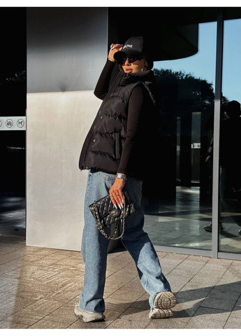 Жилетка жіноча сіра коротка 00415 No Brand (362085416)