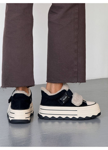 Чорні теплі кеди No Brand