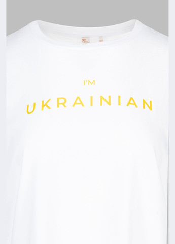 Біла всесезон футболка i'm ukrainian On mee