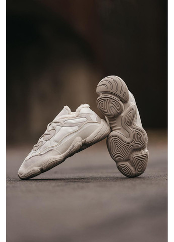 КРОСІВКИ ЖІНОЧІ ADIDAS YEEZY BOOST 500 BLUSH FUR АДІДАС ІЗІ БУСТ No Brand бежеві зими (367170906)