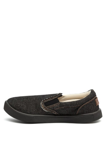 Сліпони унісекс BOSTON чорні на чорній підошві котон Oldcom SB (253916325)