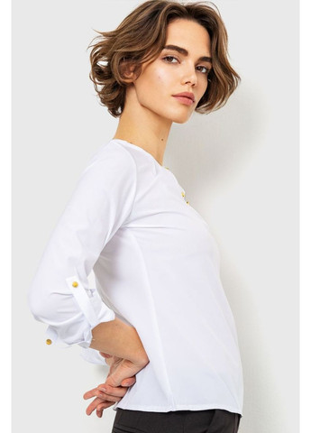 Біла блуза однотонна,, 230r1122-3 Ager