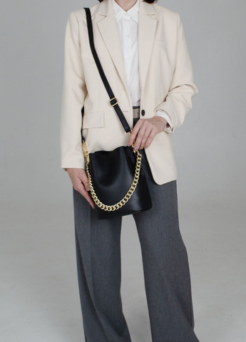 Сумка женская кожаная 03404 с цепочкой черная Virginia Conti (303543563)