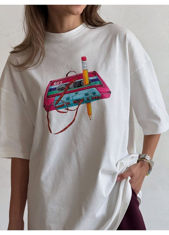 Футболка КАСЕТА колір молоко milirud - (366292339)