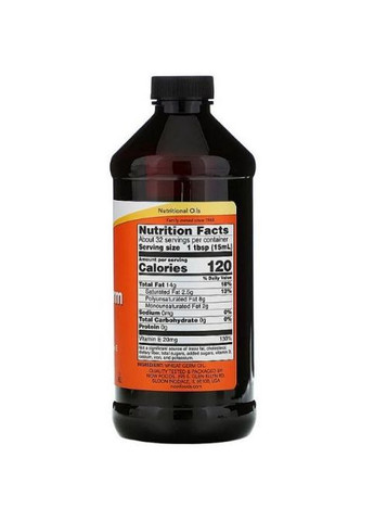 Wheat Germ Oil 473 ml /31 servings/ Now Foods (364274441)