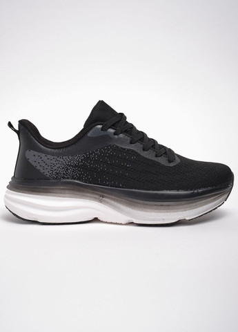 Черные демисезонные кроссовки спорт a052-1 текстиль черный норма 342846 Power
