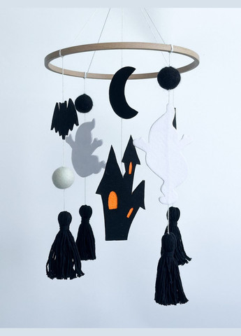 Дитячий мобіль на ліжечко для немовлят ручної роботи WooolyWool «Хеловін» No Brand (342758008)