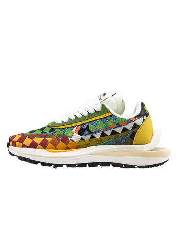 Цветные демисезонные кроссовки мужские Nike Sacai VaporWaffle x Jean Paul Gaultier