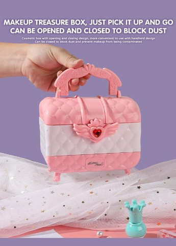 Набір дитячої косметики 166303, дитячій макіяж, манікюр, рожевий кольору, дитяча косметика для дівчаток HUANUO (333824195)