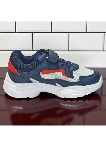 Синие демисезонные ортопедические кроссовки на липучках для мальчика Tom.M