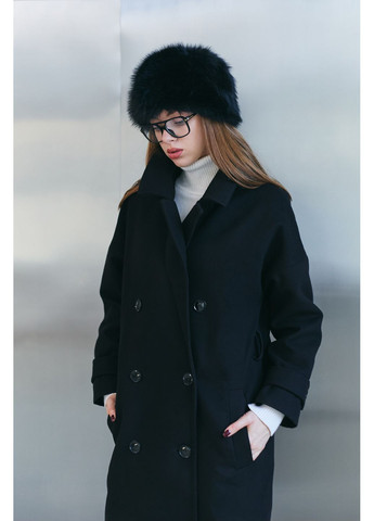 Жіноча шапка зі штучного хутра FURGLAM чорна с підкладом No Brand (369489312)