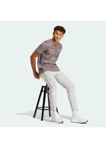 Серая мужская футболка seasonal essentials monogram graphic grey iu0283 adidas